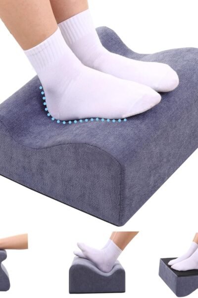 Work foot rest under desk, soft ergonomic footrest support foot pillow, for chair leg elevation.