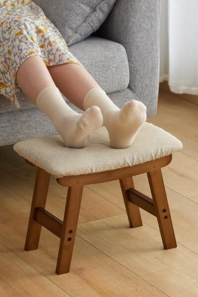 Foot stool ottoman for under desk, small stool for living room bedroom kitchen.